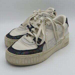 Puma Cali Women's Sneakers White/Multicolor Snake Print Size 8